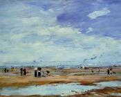 尤金 布丹 : Deauville, the Beach, Low Tide